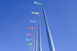 เสาธงสแตนเลสรูปทรงต่างๆสำหรับเมืองสี่เหลี่ยม / ด่านศุลกากร / สนามกีฬา ผู้ผลิต